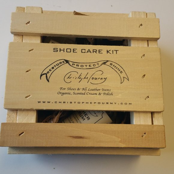 New Christophe Pourny Shoe Care Kit Leather All Natural Serum Tonic Cream - Picture 6 of 6